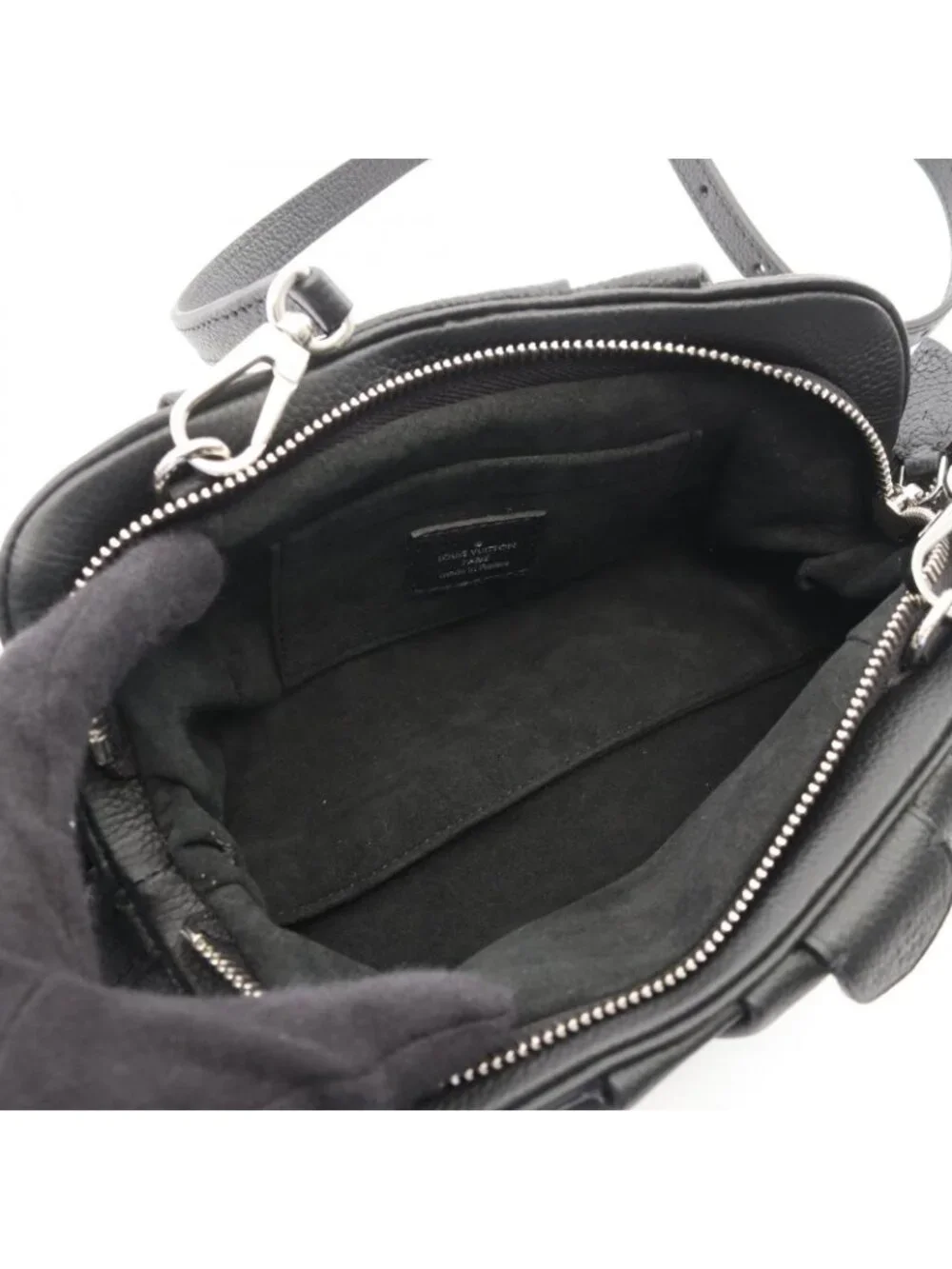 Louis Vuitton Shoulder Bag Scala Mini Mahina Noir Leather